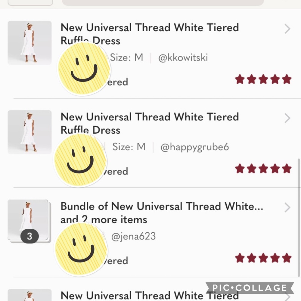 New Universal Thread White Tiered Ruffle Dress - Picture 4 of 7